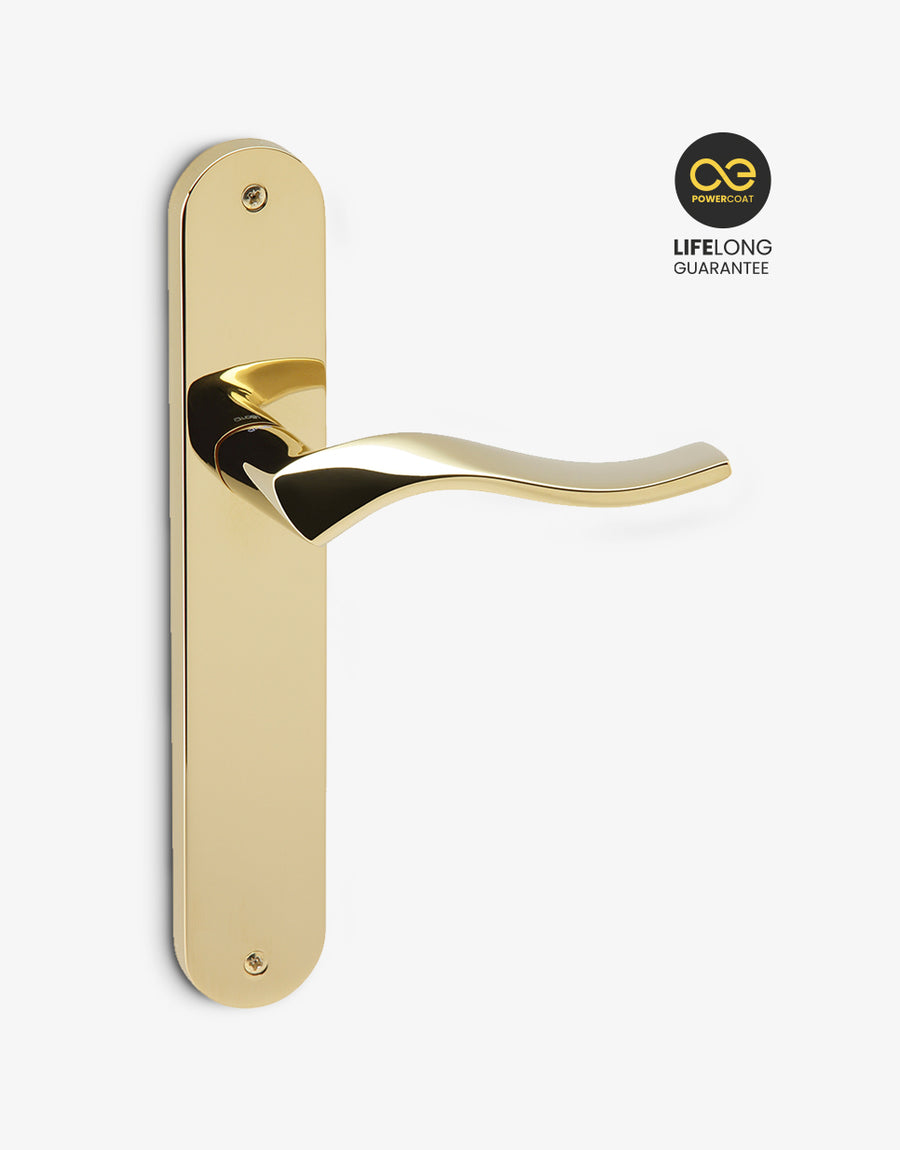 Hélice lever handle set on an oval backplate
