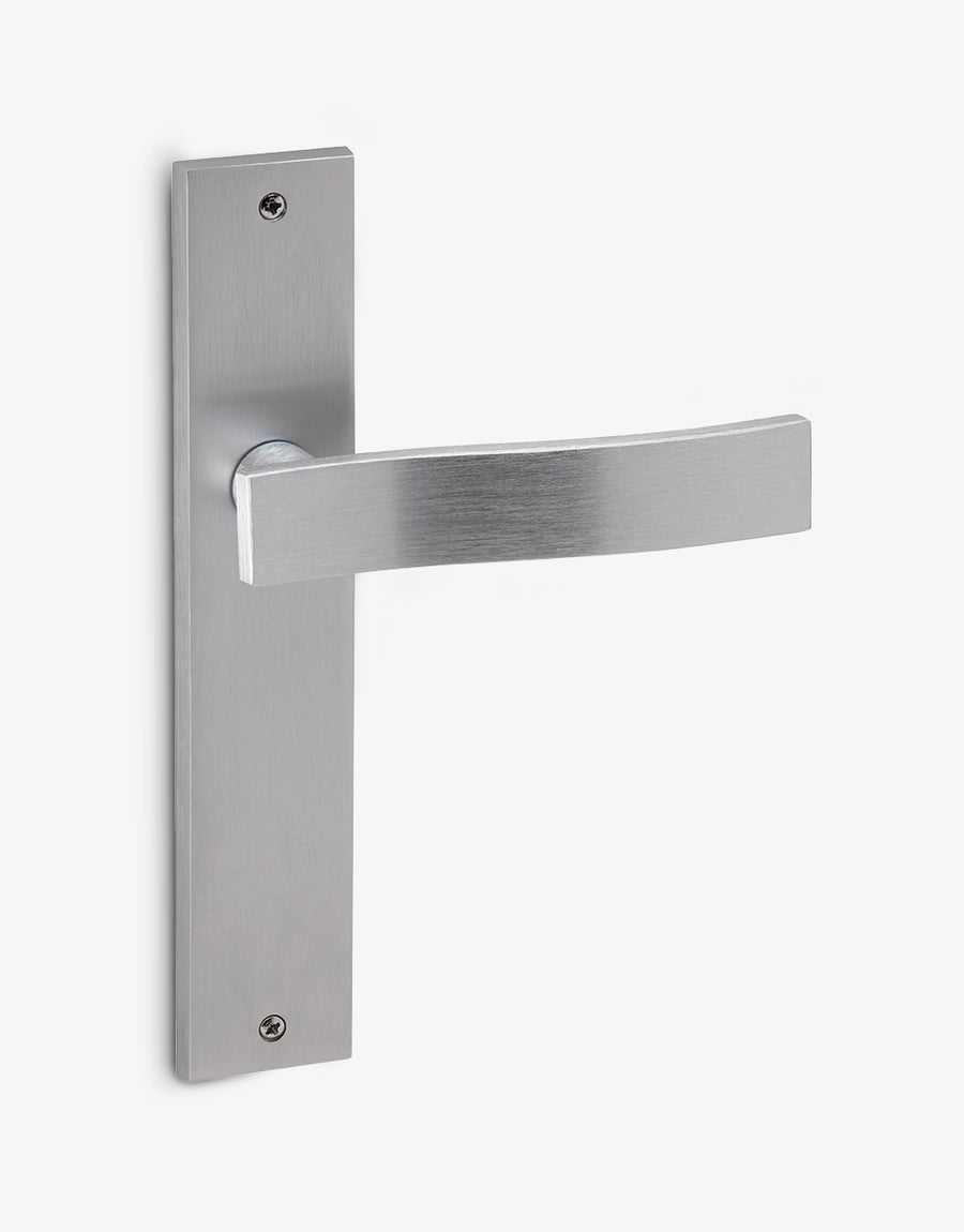 Swim lever handle set on a rectangular backplate