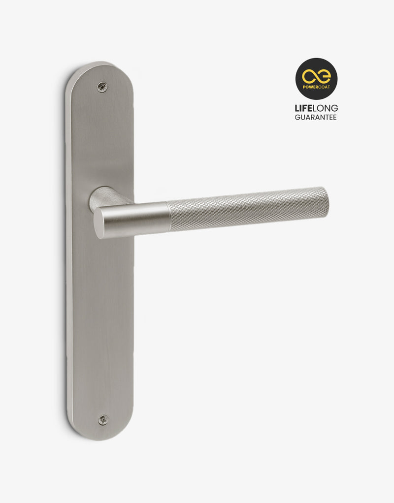 Ibiza lever handle set on an oval backplate
