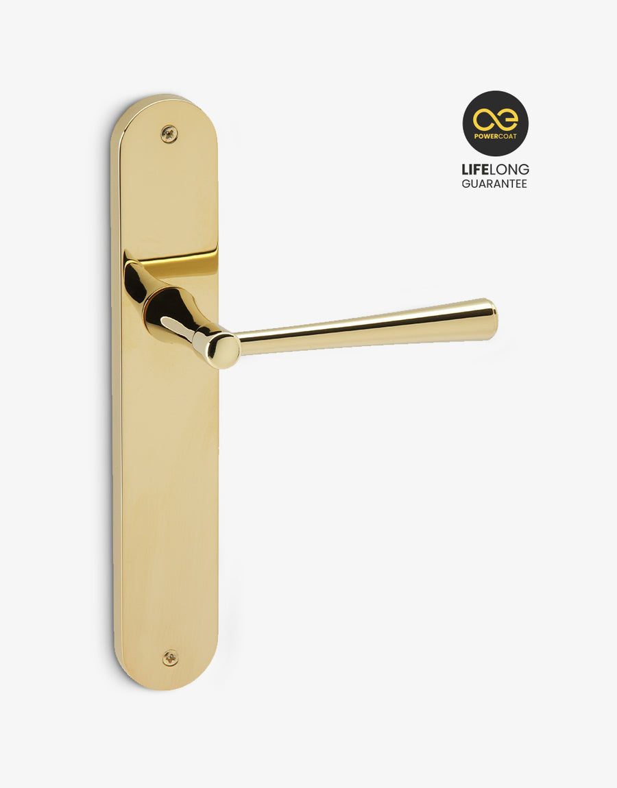 Trombetta lever handle set on an oval backplate