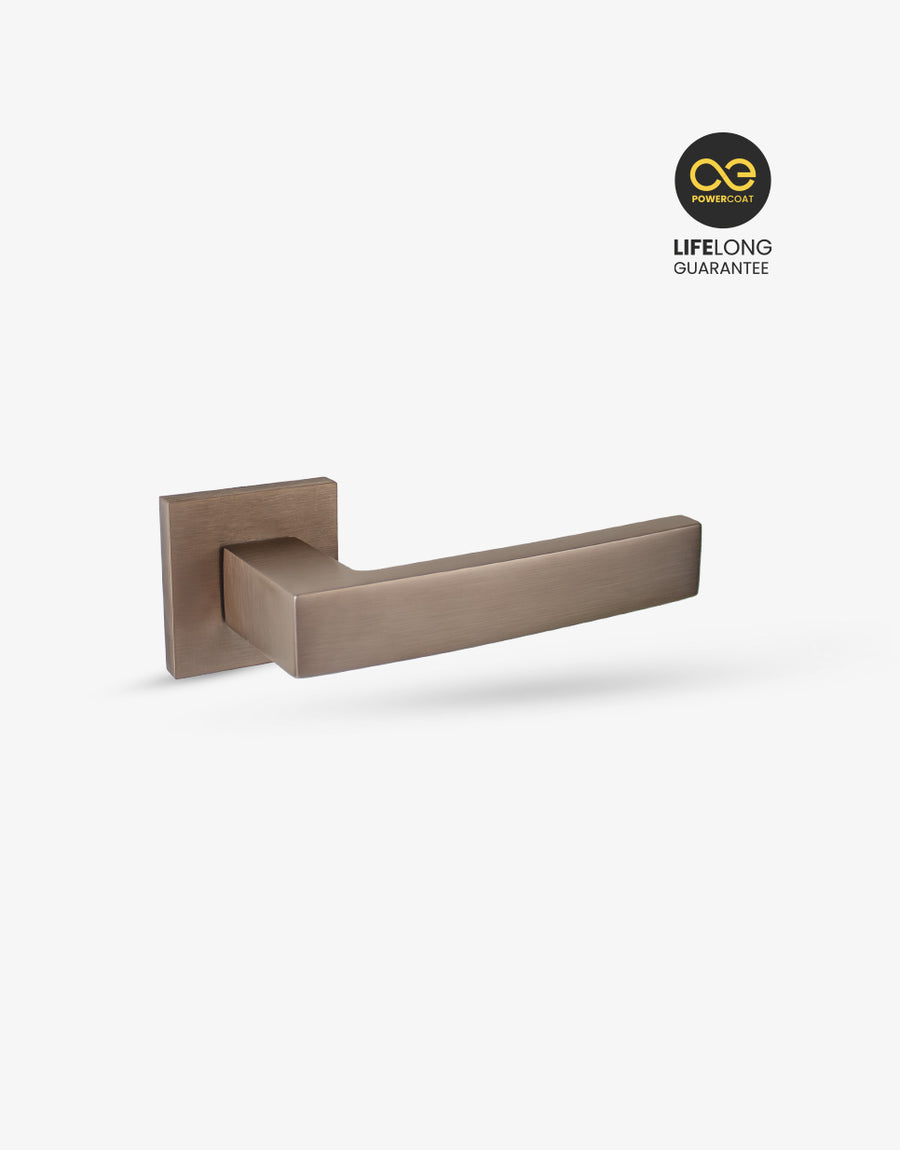 Juego de manillas con roseta cuadrada Ángolo